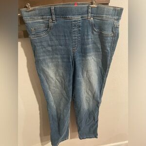 Spanx Ankle Skinny Jeans Womens size Medium Light Blue Wash Pull On jeggings